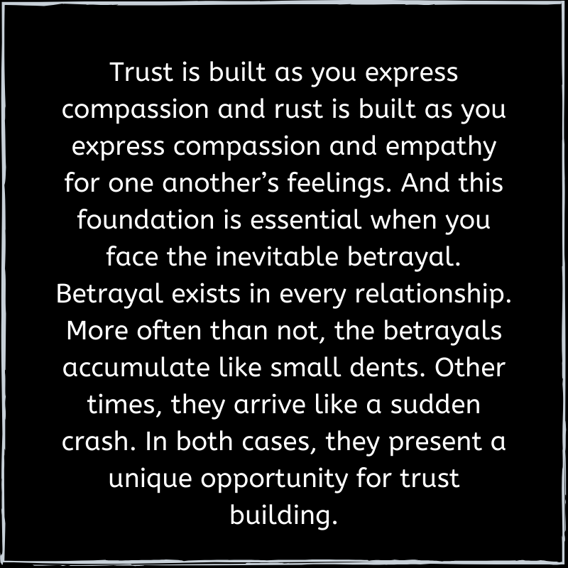 Trust is expressed through compassion and empathy